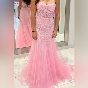 Mermaid Style Pink Cocktail Dress ✨